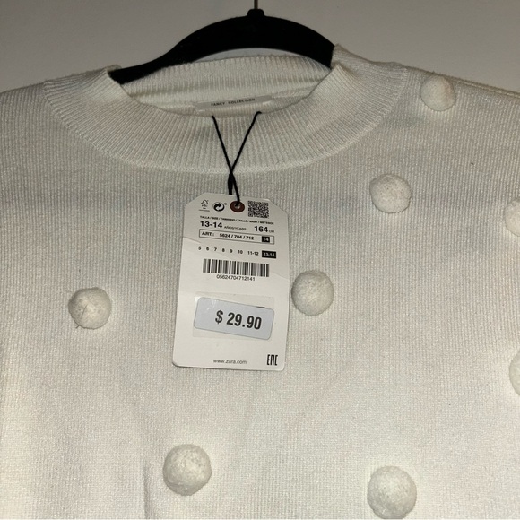 Zara Girls Polka Dot Sweater Age 13-14 NWT - Picture 3 of 5